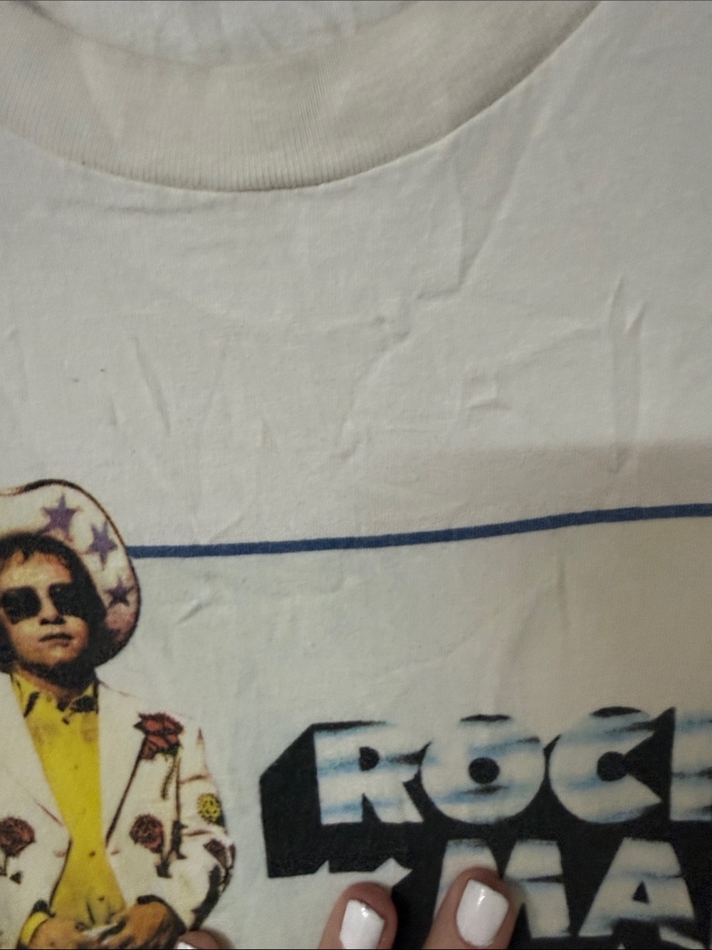 Vintage-Inspired Elton John Rocket Man Graphic Short-Sleeve Tee - Picture 3 of 5